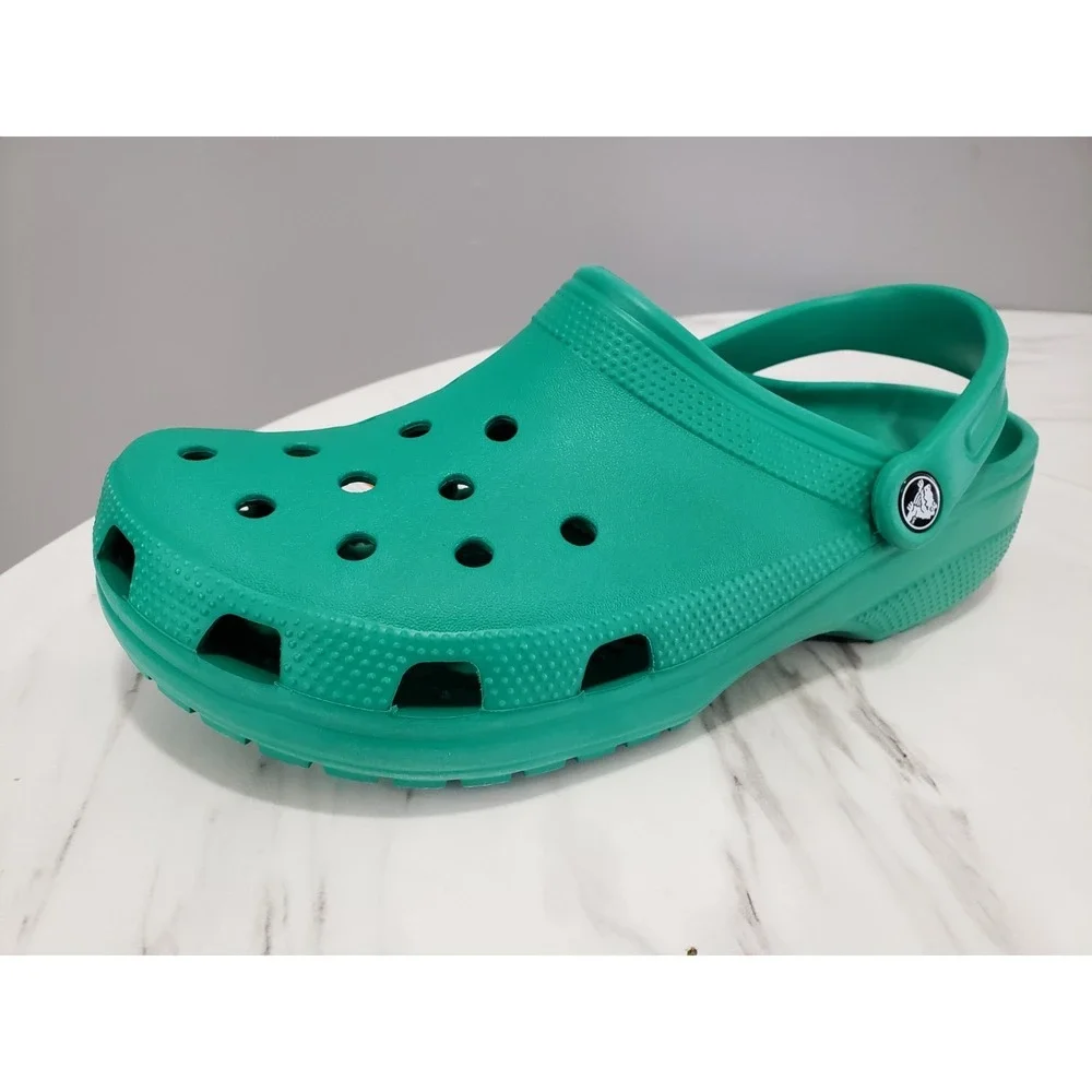 Crocs Classic Clog Green Mens 9 / Womens 11 Deep Green Slip On Shoes 10001-3TJ